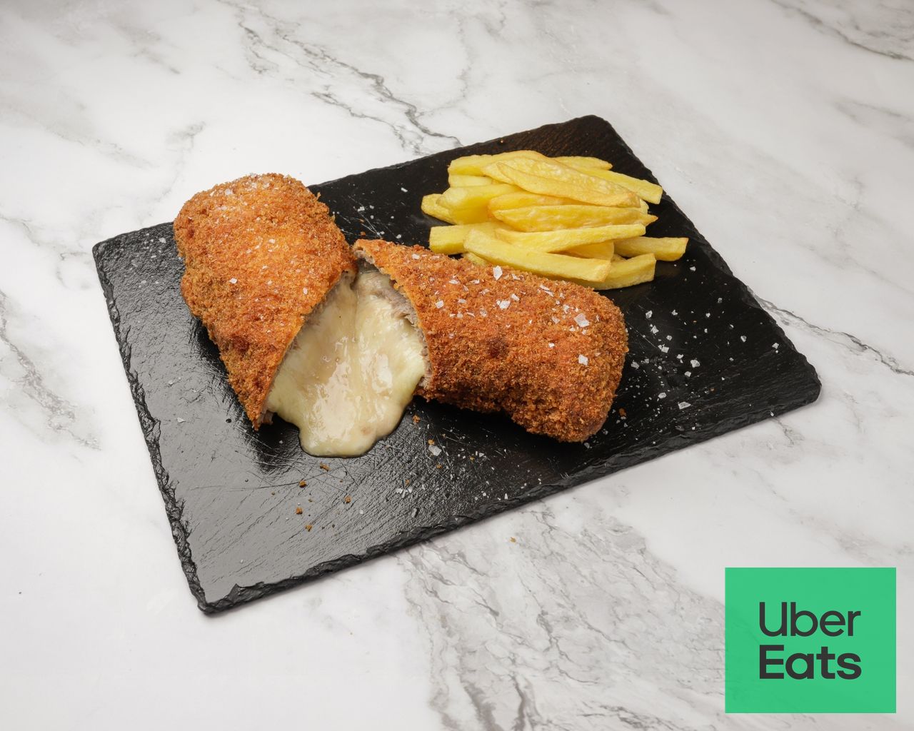 El Adicto cortado con relleno fundido